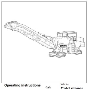 Dynapac PL2000S PL2100S Operators Manual 900980483