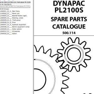 Dynapac PL2100S Spare Parts Catalog