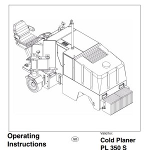 Dynapac PL350S Operators Manual and Spare Parts Catalog