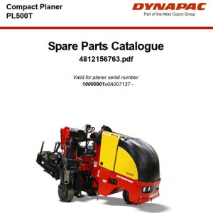 Dynapac PL500T Spare Parts Catalog 4812156763