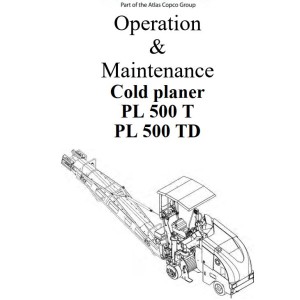 Dynapac PL500TD PL500T Operation and Maintenance Manual D900981549