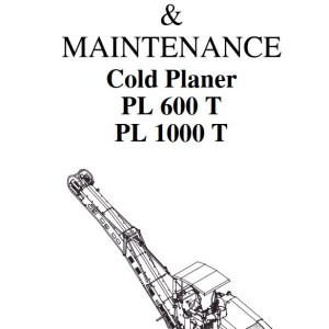 Dynapac PL600T PL1000T Operation and Maintenance Manual 4812003404