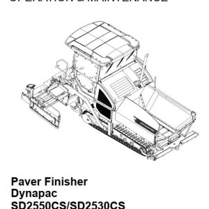 Dynapac SD2550CS SD2530CS Operation and Maintenance Manual 4812206556