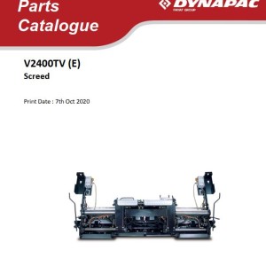 Dynapac V2400TVE Parts Catalog