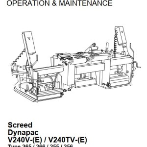 Dynapac V240V-E V240TV-E Operation and Maintenance Manual 4812010344