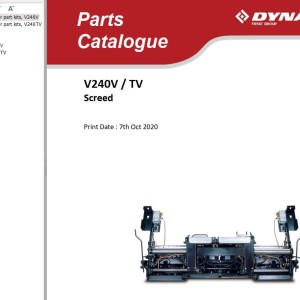 Dynapac V240V V240TV Parts Catalog