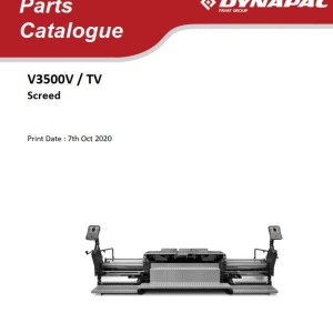 Dynapac V3500V V3500TV Parts Catalog