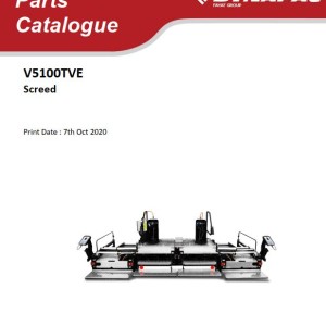 Dynapac V5100TVE Parts Catalog
