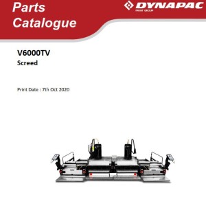 Dynapac V6000TV Parts Catalog