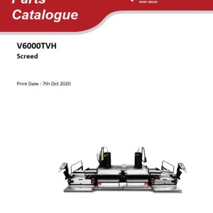 Dynapac V6000TVH Parts Catalog