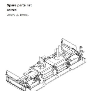 Dynapac V6030TV Spare Part Parts Catalog 4812249785