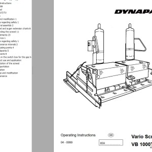 Dynapac VB1000T VB1000TV Operation Manual 900980232