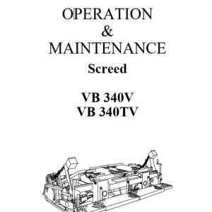 Dynapac VB340V VB340TV Operation and Maintenance Manual D900981477