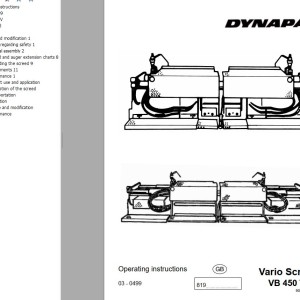 Dynapac VB450T VB450TV Operation Manual 900980556