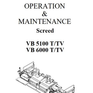 Dynapac VB5100T - VB6000TV Operation and Maintenance Manual 4812029329