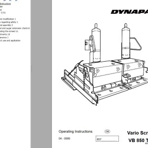 Dynapac VB850T VB850TV Operation Manual 900980245