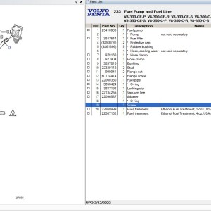 Volvo Penta Engine Electronic Parts Catalog 06.2024