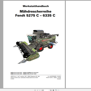 Fendt Combine Harvester 2.21 GB Diagrams, Operator & Workshop Manual