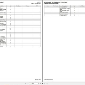 Fendt IDEAL 10 GEN 3 Part Catalog 2023-2025
