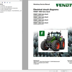 Fendt 1000 Vario Gen3 VIN 544 545 546 547 ##01001 Electrical Circuit Diagram 737766