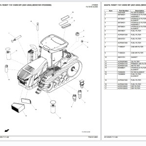 Fendt 1151 VARIO MT (2021-2025) (MXXX1001-PXXX9999) Part Catalog