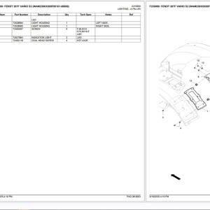 Fendt 207F VARIO S3 (WAM239XXX00F00101-99999) Part Catalog