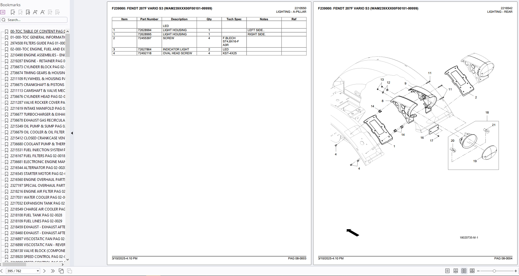 Fendt 207F VARIO S3 (WAM239XXX00F00101-99999) Part Catalog_3