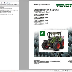 Fendt 500 Vario Gen3 VIN 439 440 441 442 ## 00101 Electrical Circuit Diagram 712689