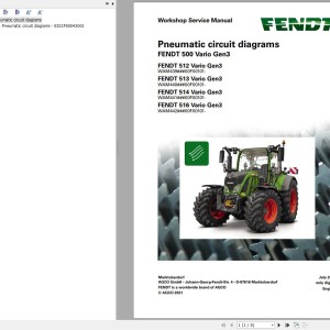 Fendt 500 Vario Gen3 VIN 439 440 441 442 ## 00101 Pneumatic Circuit Diagram 712588