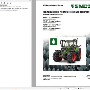 Fendt 500 Vario Gen3 VIN 439 440 441 442 ## 00101 Transmission Hydraulic Circuit Diagram 712589