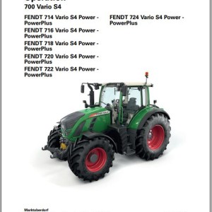 Fendt 714 716 718 720 722 724 Vario S4 Operators Manual EN