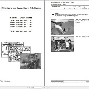 Fendt 900 Vario Com 2 Electrical and Hydraulic Diagram