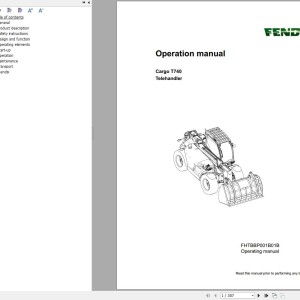 Fendt Cargo T740 Operation Manual 965724