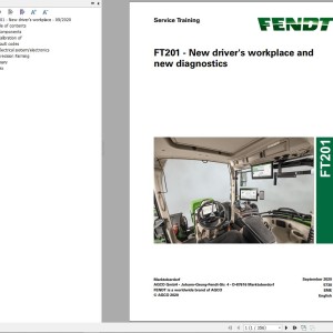 Fendt FT201 - New Drive's Workplace And New Diagnostics Service Training 667527