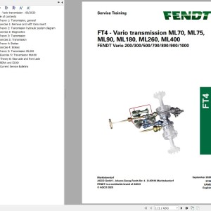 Fendt FT4 - Vario Transmission ML70 to ML400 Service Training