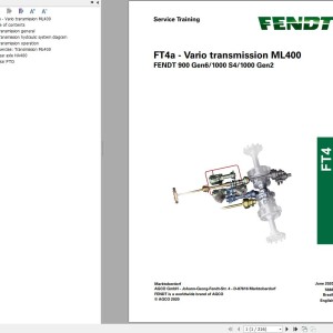 Fendt FT4a - Vario Transmission ML400 Service Training 633745