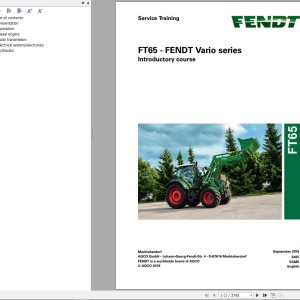 Fendt FT65 - Vario Series Service Training 603989