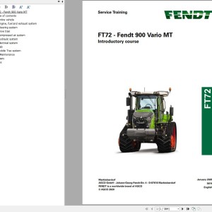 Fendt FT72 - 900 Vario MT Service Training 564437