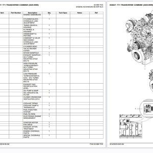 Gleaner T71 TRANSVERSE COMBINE (2025-9999) Part Catalog