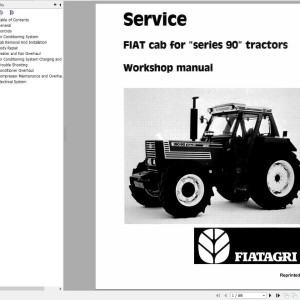 Fiat Agri Cab for Series 90 Workshop Manual 06910085