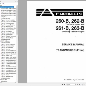 Fiat Allis 261B Service Manual 73158167