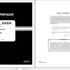 Fiat Allis 545 545H Transmission Service Manual 73047275