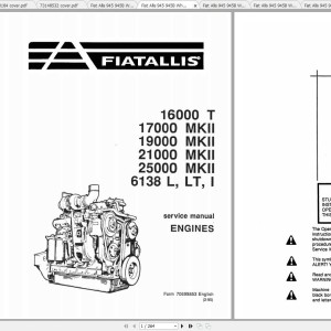Fiat Allis 945 945B Service Manual 73062940