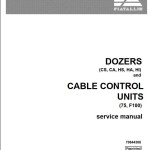 Fiat Allis CS CA HS HA HI Dozers & 75 F100 Cable Control Service Manual 70644308