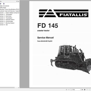 Fiat Allis FD145 Service Manual 60406580