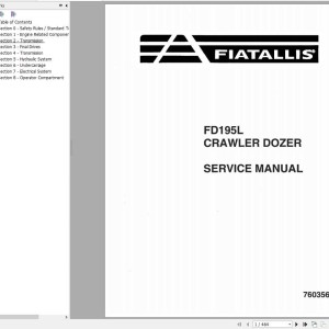 Fiat Allis FD195L Service Manual 76035667