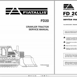Fiat Allis FD20 Service Manual 73158156