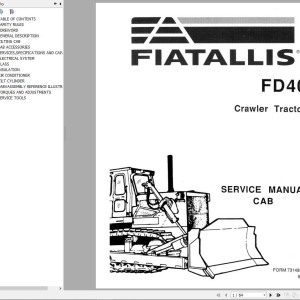 Fiat Allis FD40 Cab Service Manual 73149519