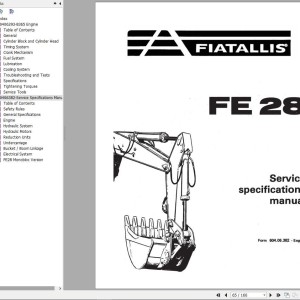 Fiat Allis FE28 Service Manual 73158170