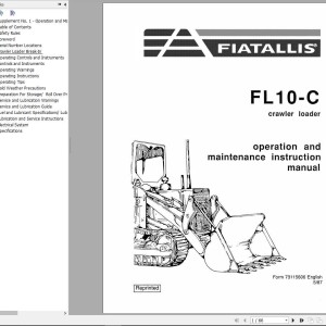 Fiat Allis FL10C Operator's Manual 73115606